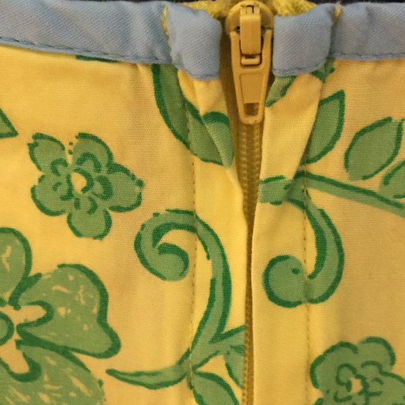 Roxy Quiksilver Yellow and Green Floral Cotton Skirt Size 7 - Picture 5 of 6